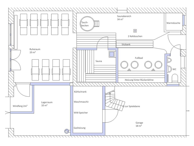 Grundriss Sauna